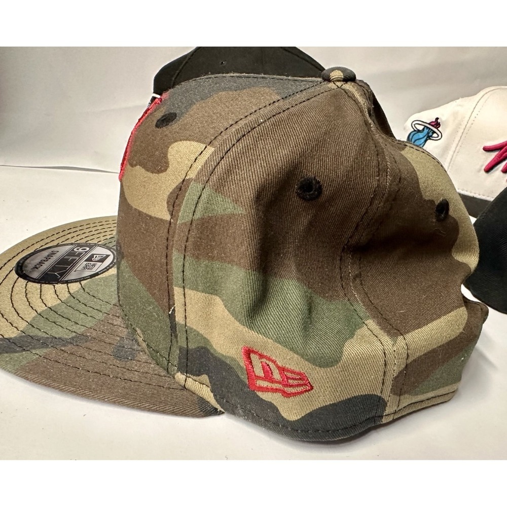 ~2010 RARE! Lot of 5 Miami Heat NBA Snapback Hats New Era 9FIFTY Mitchell & Ness - Picture 8 of 16